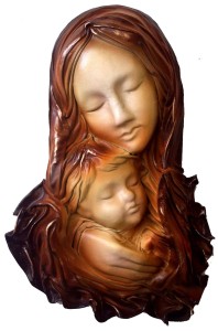 Płaskorzeźba w skórze MATKA BOSKA - MB-8