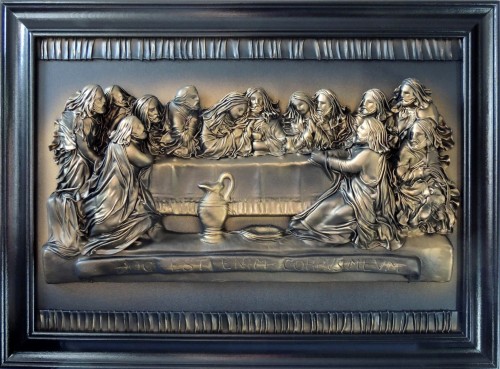 Duży obraz ostatnia wieczerza - czarno mosiężna.JPG