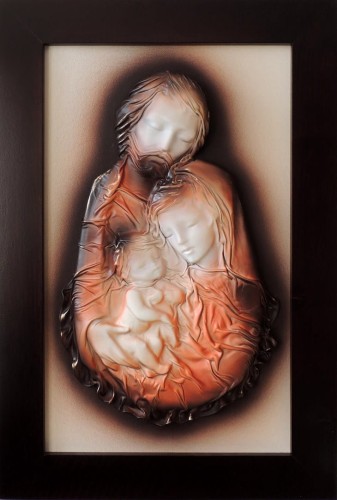 Duży obraz święta rodzina w brązowej ramie.jpg