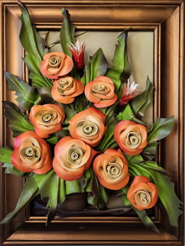 Obraz z różami w złotej ramie.jpg