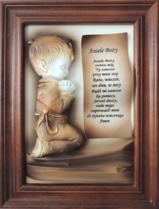 Obraz na CHRZCINY lub KOMUNIĘ - Modlący się chłopiec - A2-C2