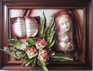 Obraz z Matką Bożą Maryją na prezent z okazji 75-tych urodzin mamy PODZIĘKOWANIE jubileusz...