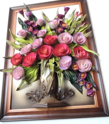 Oryginalny obraz 3d do salonu w drewnianej ramie.JPG