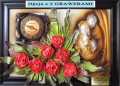 Obraz z dwoma grawerami i świętą rodziną + kwiaty + zegar.jpg