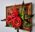 Obraz z różami ze skóry dla mamusi.jpg