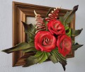 Obraz z różyczkami w pozłacanej ramie - pamiątka dla mamy.jpg