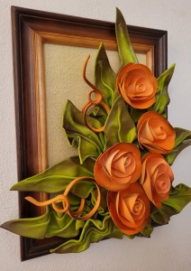 Obraz na prezent dla kobiety, dziewczyny, mamy - Kwiaty w drewnianej ramie