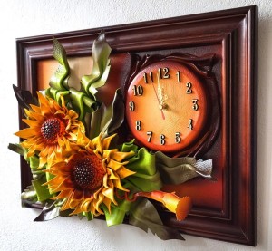 Obraz na prezent dla kobiety URODZINY jubileusz SŁONECZNIKI rękodzieło