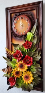 Obraz ze słonecznikami i makami na prezent dla kobiety, mamy, babci na urodziny, jubileusz