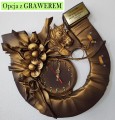Podkowa na szczęście, zegar z konikiem i grawerem.jpg