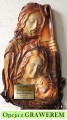 PŁASKORZEŹBA ŚWIĘTEJ RODZINY WYKONANA ZE SKÓRY, NA PREZENT ŚLUBNY, JUBILEUSZ, PODZIĘKOWANIE, CHRZCINY, KOMUNIA, DEDYKACJA, OPCJA DODATKOWA GRAWER, ORYGINALNA PAMIĄTKA !