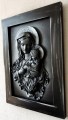 obraz-z-maryją-płaskorzeźba-srebrna-czarna-rama.JPG