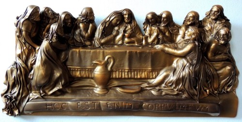 Płaskorzeźba w skórze - OSTATNIA WIECZERZA - oryginalny prezent, pamiątka, ręcznie wykonana, w naszej pracowni w Polsce, jedyna i niepowtarzalna