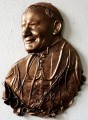 PŁASKORZEŹBA - POPIERSIE, PAPIEŻA JANA PAWŁA II, wykonana ze skóry, PREZENT ŚLUBNY, jubileusz LUB NA INNĄ OKAZJĘ , oryginalna pamiątka z Polski, DEDYKACJA, GRAWER
