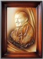 obraz ze skóry z papieżem JANEM PAWŁEM II