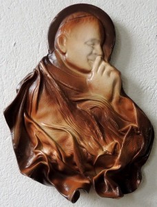 Święty Papież Jan Paweł II - płaskorzeźba w skórze na prezent - PN-3