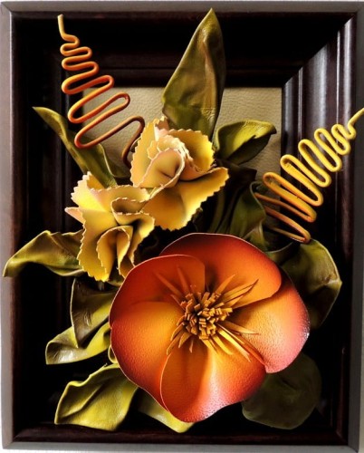 NIEPOWTARZALNY PREZENT DO NOWEGO DOMU, OBRAZ Z KWIATUSZKAMI