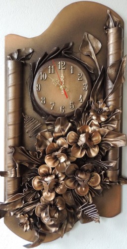 ZEGAR W KOLORZE BRONZO - SKÓRA 