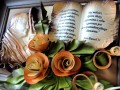 OBRAZ Z DEDYKAZJĄ NA ŚLUB, JUBILEUSZ, PODZIĘKOWANIE, PŁASKORZEŹBA PAPIEŻA JANA PAWŁA II, RĘKODZIEŁO W SKÓRZE, PRODUCENT