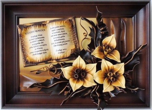 Obraz ze skóry - Podziękowania dla rodziców