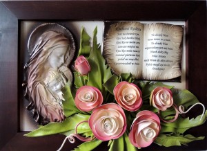 Obraz na podziękowanie dla rodziców, jubileusz, ślub MATKA BOSKA Z DZIECIĄTKIEM. K5D-9