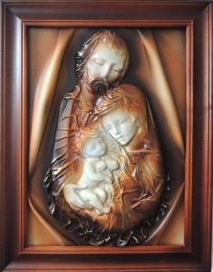 OBRAZ W SKÓRZE "ŚWIĘTA RODZINA" - SR6-5