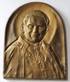 Piękna płaskorzeźba ze skóry ŚWIĘTEGO PAPIEŻA JANA PAWŁA II, oryginalny prezent na ŚLUB, JUBILEUSZ, opcja dodatkowa DEDYKACJA - GRAWER