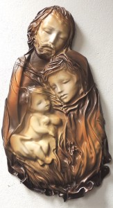 DUŻA PŁASKORZEŹBA ŚWIĘTA RODZINA NA PREZENT ŚLUBNY - SRW-4