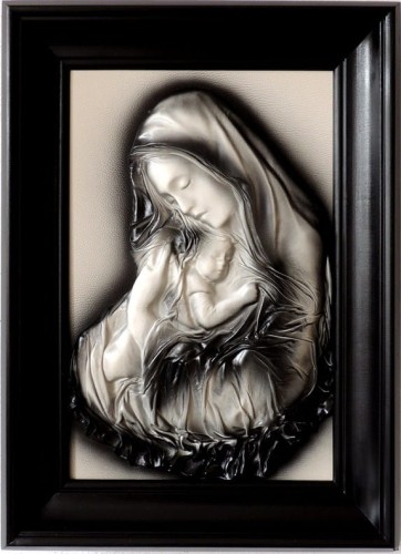 CZARNO BIAŁA MATKA BOŻA ZE SKÓRY, PRODUCENT, NA PREZENT