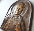 Piękna płaskorzeźba ze skóry ŚWIĘTEGO PAPIEŻA JANA PAWŁA II, oryginalny prezent na ŚLUB, JUBILEUSZ, opcja dodatkowa DEDYKACJA - GRAWER, oryginalny prezent na ślub, jubileusz, podziękowanie i inne okazje