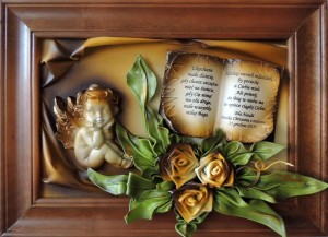 OBRAZ Z ANIOŁKIEM - PAMIĄTKA KOMUNII - CHRZCINY - A5-2