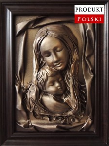 Maryja - obraz z Matką Boską w drewnianej ramie - S3-17