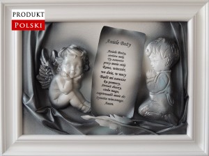 Obraz na prezent dla chłopca CHRZEST komunia A3-C7