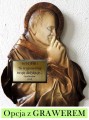 PŁASKORZEŹBA -  PAPIEŻA JANA PAWŁA II, wykonana ze skóry, PREZENT ŚLUBNY, jubileusz LUB NA INNĄ OKAZJĘ , oryginalna pamiątka z Polski, OPCJA DODATKOWA GRAWER