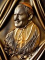 PAMIĄTKA ŚWIĘTY PAPIEŻ JAN PAWEŁ II, ORYGINALNY OBRAZ ZE SKÓRY