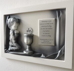 Pamiątka I Komunii Świętej dla chłopca + DEYKACJA A3-C10 (1)