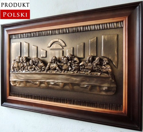 Trójwymiarowy obraz ostatnia wieczerza ze skóry Polska produkcja.jpg