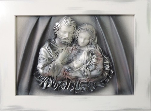 Obraz posrebrzany święta rodzina na prezent ślubny.JPG