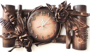 ZEGAR ZE SKÓRY I BAMBUSA "RÓŻE"- B18-1