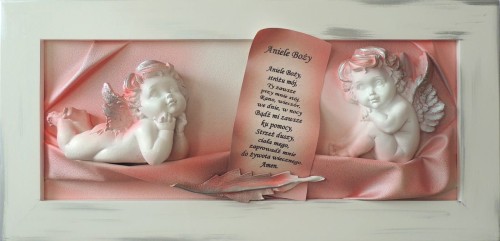 Obraz z aniołkami na pamiątkę chrztu dziewczynki.JPG