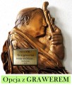 RĘCZNIE WYKONANA PŁASKORZEŹBA W SKÓRZE, PAPIEŻ JAN PAWEŁ II, ORYGINALNA PAMIĄTKA, możliwa dedykacja - GRAWER