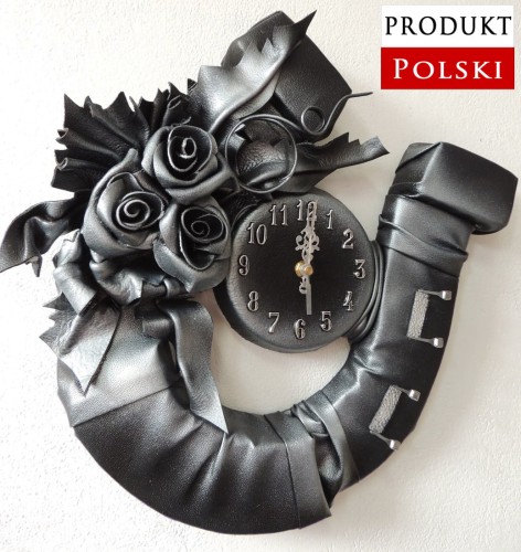 Czarno srebrna podkowa na szczęście - prezent na urodziny - produkt polski.jpg