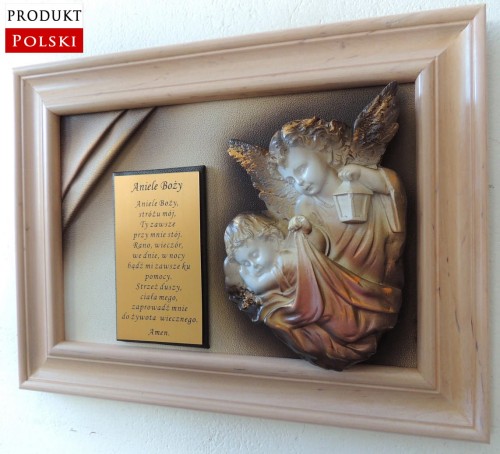 Pamiątka chrztu - obraz z grawerem na chrzest - produkt polski.JPG