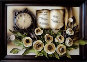 PIĘKNY NEUTRALNY KOLOR DO WNĘTRZA. RAMA BRĄZ.INDYWIDUALNA DEDYKACJA. K8D-9