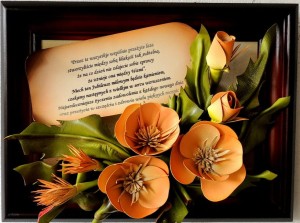 OBRAZ Z DEDYKACJĄ NA ŚLUB, PODZIĘKOWANIE DLA RODZICÓW, JUBILEUSZ - K2D-5