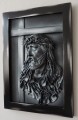 Jezus chrystus w cierniowej koronie - czarno - srebrny.JPG