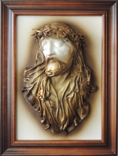 Jezus w cierniowej koronie - obraz w drewnianej ramie.jpg