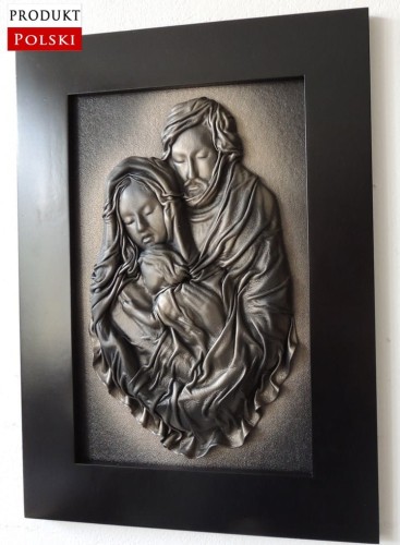 Obraz na Jubileusz - święta rodzina - duża szeroka rama w kolorze czarnym.jpg