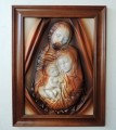 Obraz z dużą płaskorzeźbą świętej rodziny.JPG
