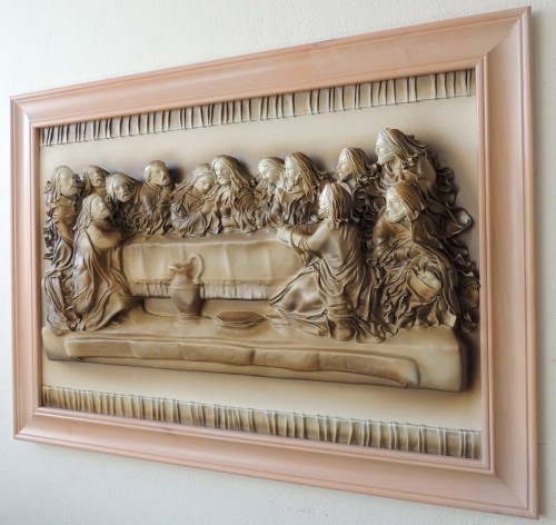 Piękny obraz w jasnej kolorystyce - ostatnia wieczerza - duży format.JPG